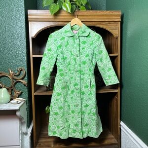 Lilly Pulitzer Green Kiera Coat Womens Size XS